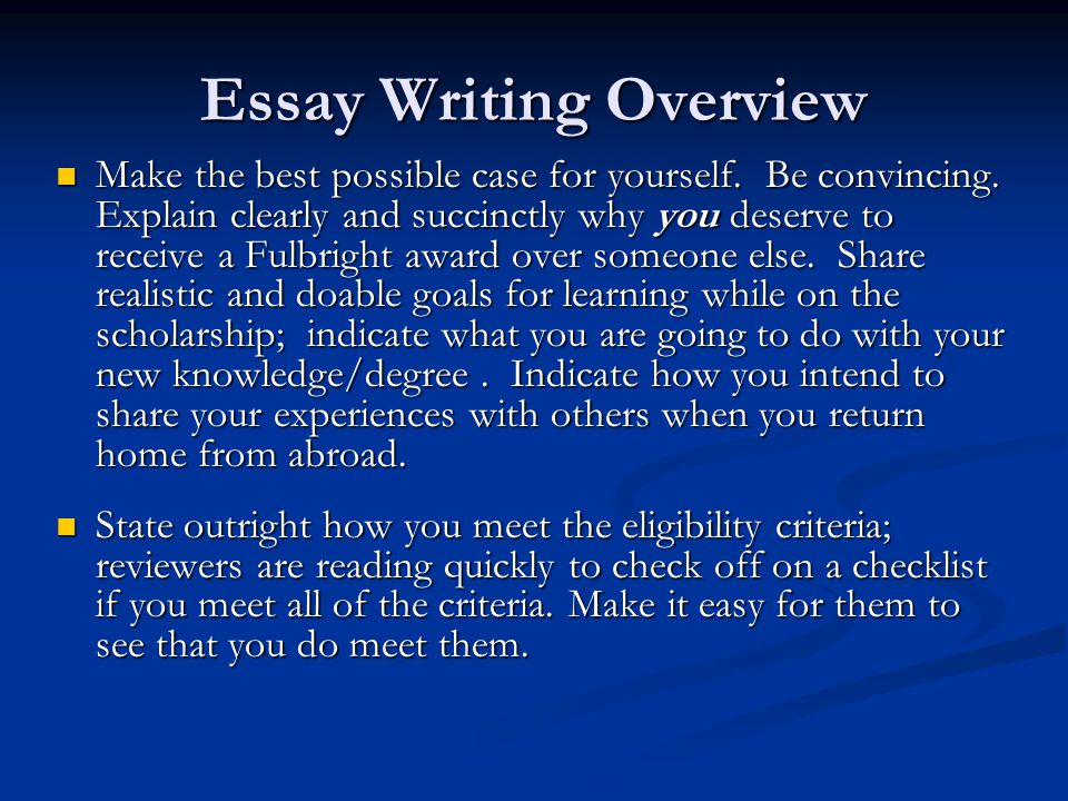 Difference between the Personal Statement & Study Objectives for Fulbright